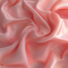 Obraz premium Soft pink fabric with gentle folds and smooth texture, close-up.