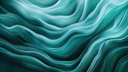 Obraz premium blue wavey cool abstract background with smooth, wavy lines in various shades of teal and turquoise, blue curved background, The fluid motion and harmonious colors evoke the serenity of ocean currents