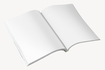 Open book png mockup, transparent design
