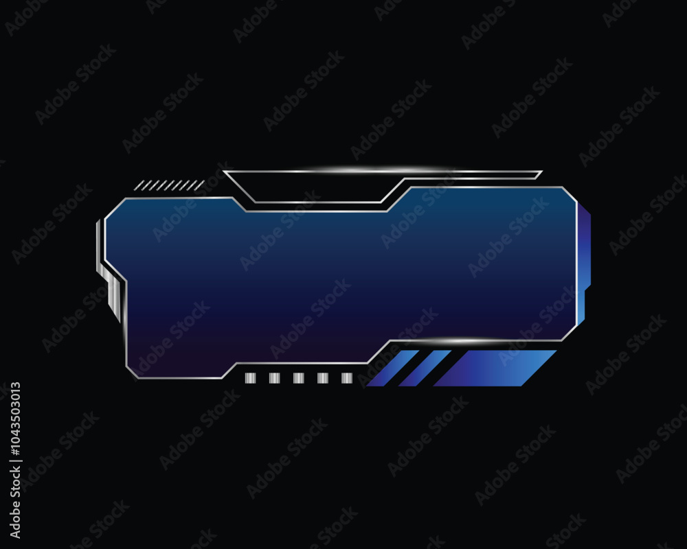 Poster abstract futuristic frame hud ui technology vector