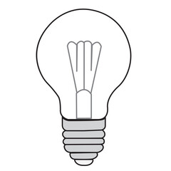 Simple illustration of bulb. Isolated on a white background.