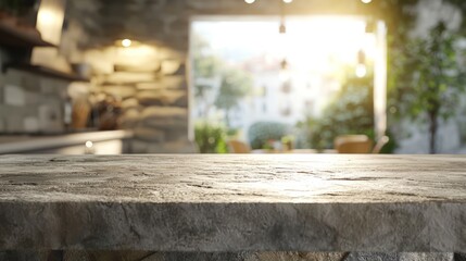 Stone Table Top in Modern Kitchen
