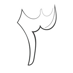 Hand drawn line art vector of Arabic Numerals. Arabic Numbers line art.