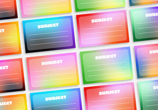 School Label Set Layout