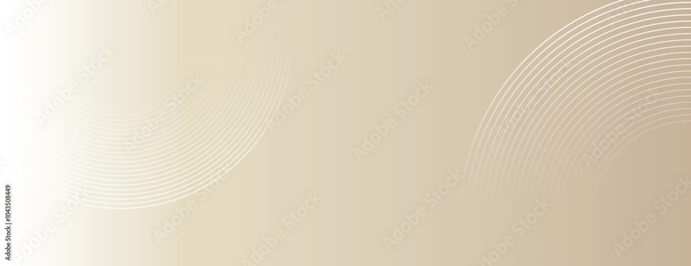 Poster white and gold gradient vector background, featuring subtle circular line patterns. white and gold v