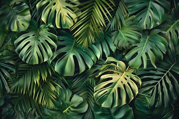 A close up of a bunch of green leaves