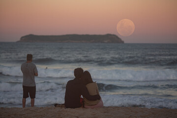 Full Moon seen from the city of Florian&oacute;polis Brazil on July 3, 2023