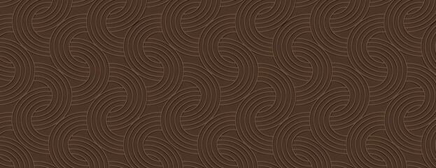 Brown background with swirling pattern. The background is textured with brown lines creating a wave-like design. Vector. Art deco pattern background. Brown background vector.