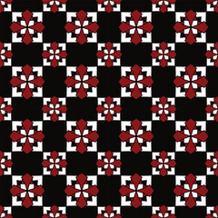 red and white is seamless geometric pattern. Modern stylish texture. Repeating geometric tiles.