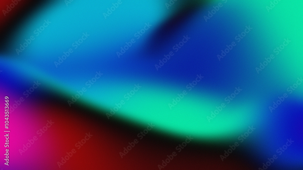 Poster glowing abstract colorful background with bokeh and gradient waves