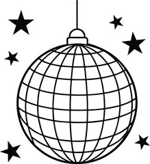 disco ball with stars