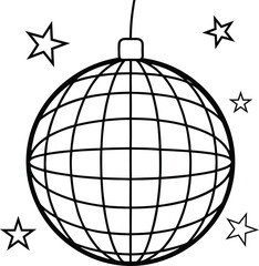 Christmas disco ball illustration