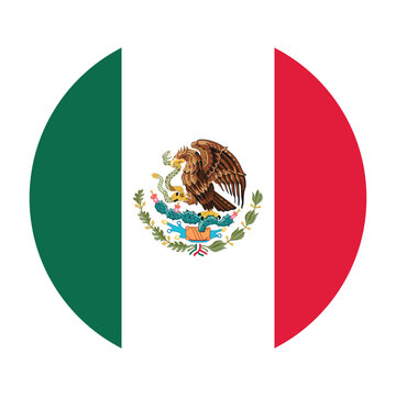 circle mexico flag vector