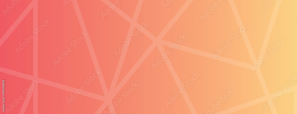 Poster geometric background with a gradient style. the background features red and yellow colors. red and y