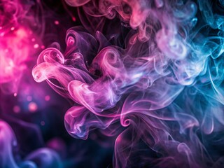 Fototapeta premium Black Pink Smoke Background with Bokeh Effect for Stunning Visuals and Creative Projects