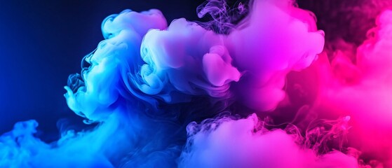 Vibrant colorful smoke swirls
