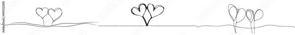 Poster an invitation graphic design with a continuous line heart shape border and a realistic paper heart o
