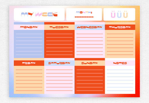 Week Planner Layout