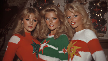 70s fashion new year party girls