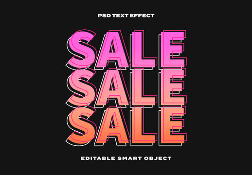 Repeating Layared Gradient Text Effect