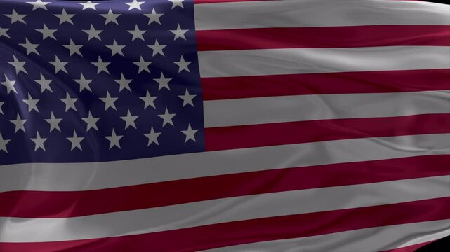USA flag PNG Alpha Seamless United States of America english language students immigration Looping 3d animation