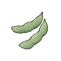 シンプルな枝豆のイラスト