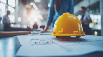 Architects and designers in a high-tech office discussing innovative building projects