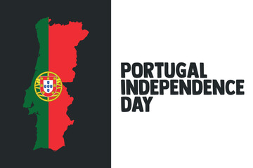 portugal independent day flag vector