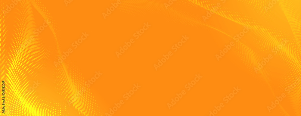 Poster vibrant orange background with a smooth texture. the background features subtle yellow wave patterns