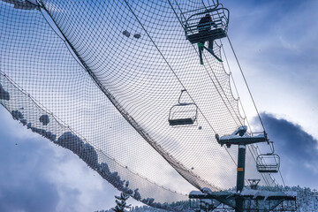 Going skiing on winter holidays. The location is favorite spot for winter sport lovers. People...