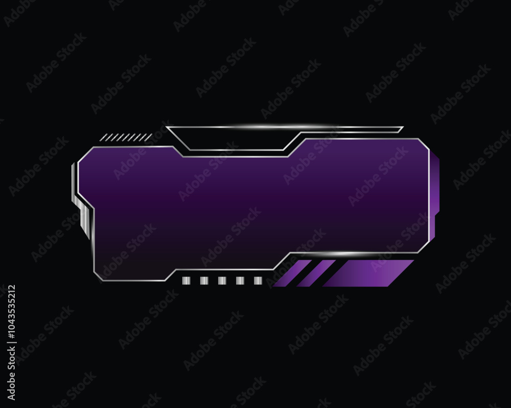 Poster abstract futuristic frame hud ui technology isolated