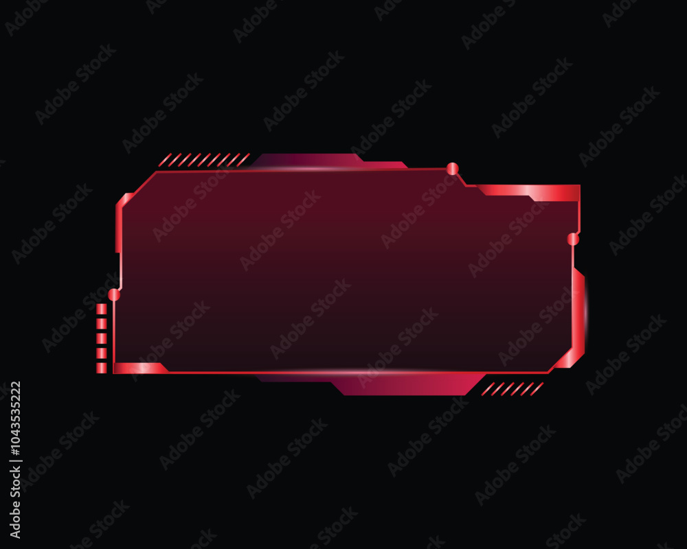 Aufkleber abstract frame technology future interface hud vector
