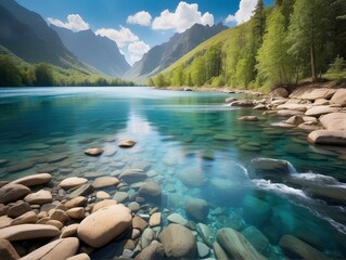 lake in the mountains