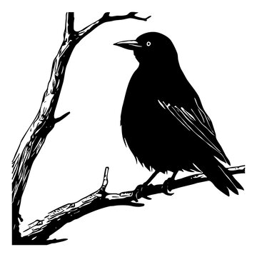 recommend clip art: Bird . Animal black and white illustration . Logo design, for use in graphics.