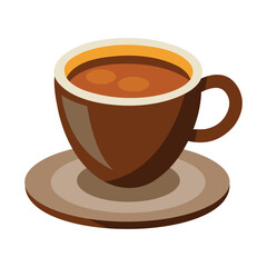 Illustration of Espresso Cup Isolated on white
