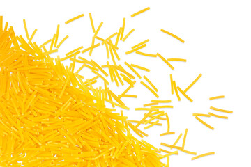 Pasta isolated vermicelli on transparent background.