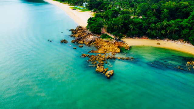 Beautiful beach view at Ao Thong Nod, Khanom, Nakhon Si Thammarat, Thailand