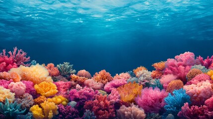 Underwater Coral Reef Scene with Vibrant Colors