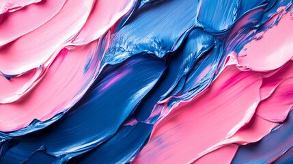 Obraz premium Dynamic multi-colored oil paint brush stroke textures in an abstract pattern, ideal for high-detail wallpaper, art prints, and textured patterns