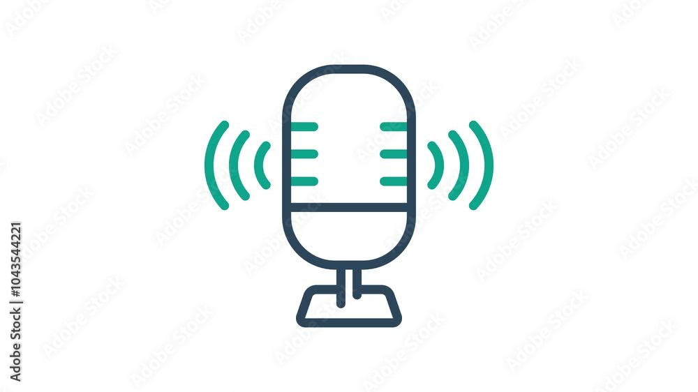 Poster voice recording animated icon. suitable for user interface, provide visual feedback, etc. animated i