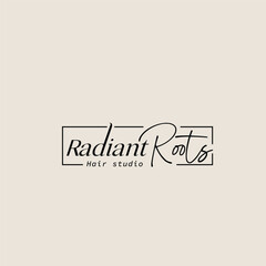 Fototapeta premium Minimal Hair studio logo design