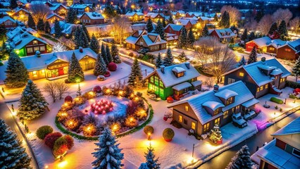 Fototapeta premium Free Christmas Patterns for Festive Drone Photography Inspiration and Creative Designs
