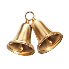 Christmas jingle bells, holiday decoration. Illustration, on transparent background png file