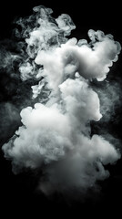 Naklejka premium Smoke on Black Background