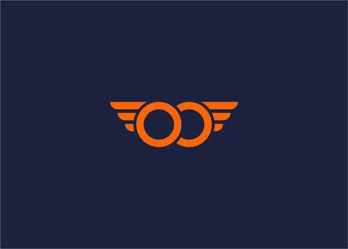 Letter oc with wings logo icon design vector design template inspiration