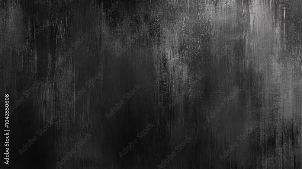 Poster a textured black and gray abstract background with a soft, misty appearance, featuring subtle vertic