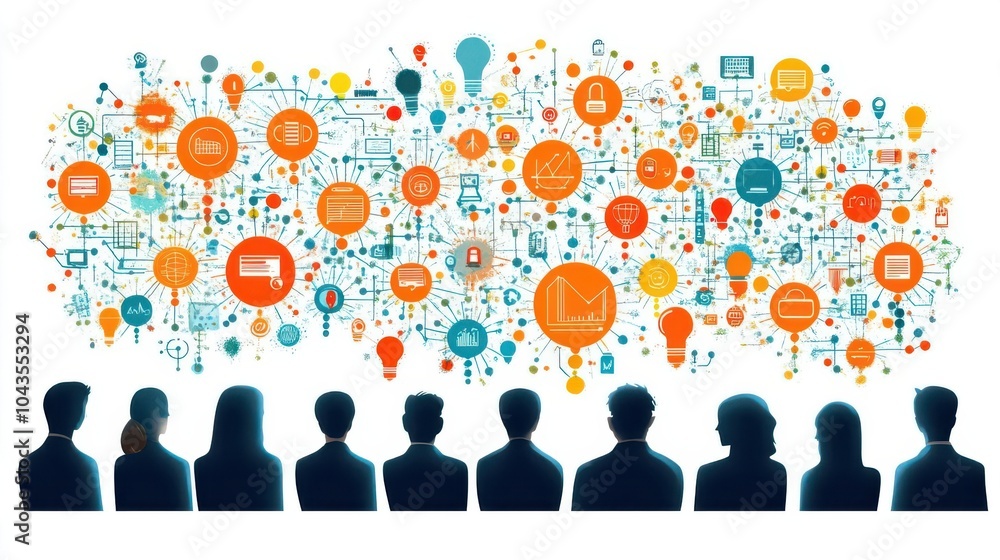 Poster intelligent decision-making algorithms powering a business strategy session
