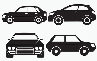 Car silhouette set