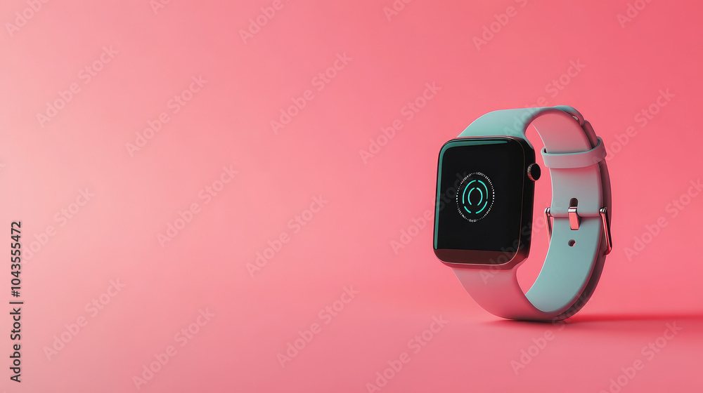 Poster glowing ai digital assistant, a smartwatch embodying seamless technology integration into daily rout