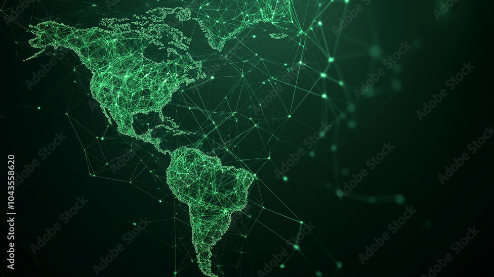 Aufkleber map of the planet. global social network. future. vector.green futuristic background with planet ear